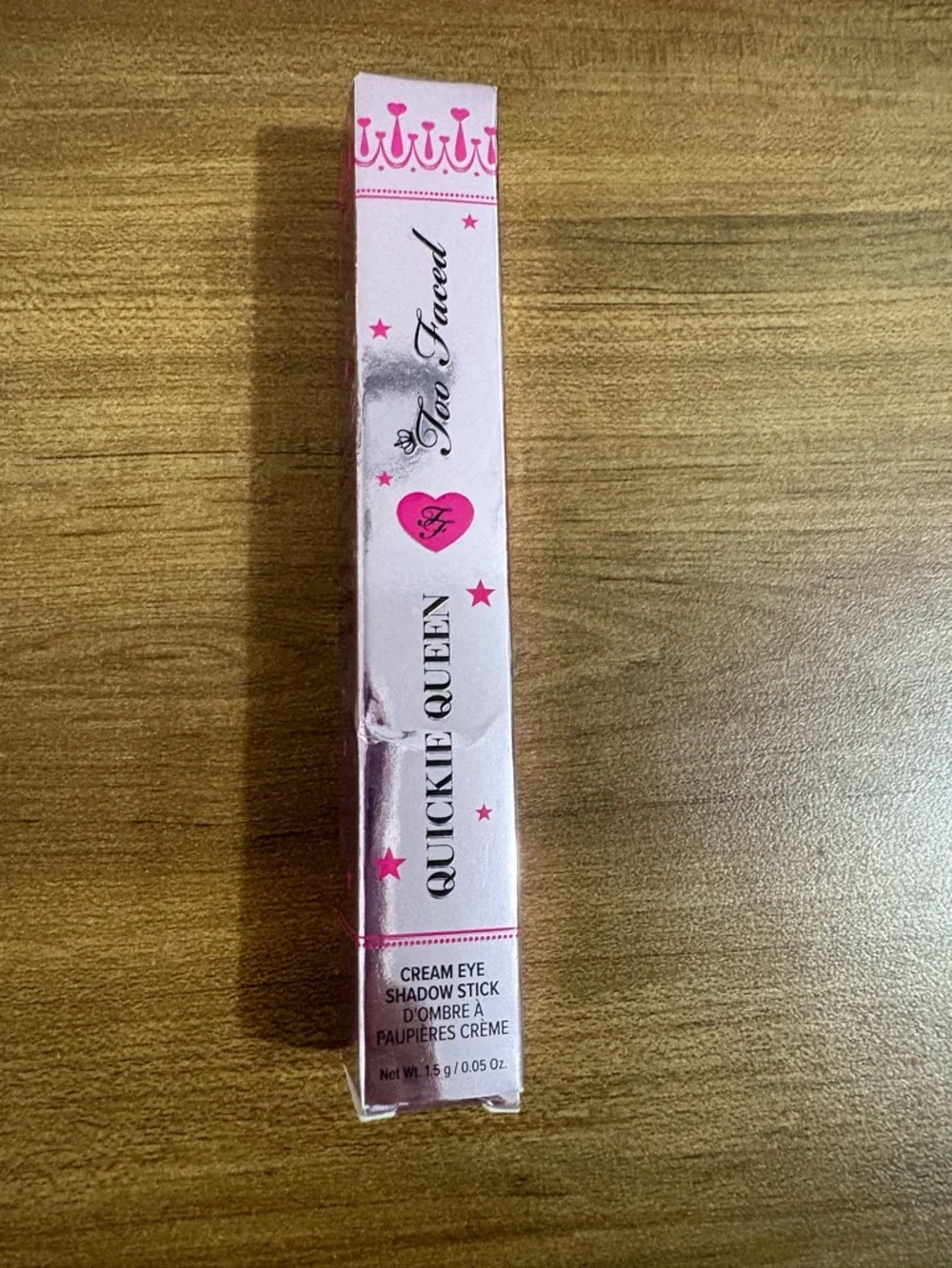 Too Faced Pink Metallic Eyeshadow Stick with Champagne Shimmer